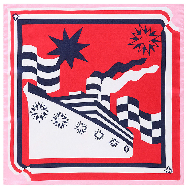 Maritime cruises 인쇄 스퀘어 스카프 여성 - Women Fashion Necktie 리뷰 및 가격