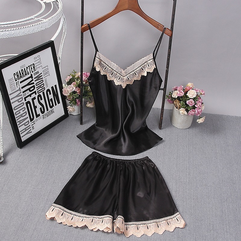 여성 새틴 가운 순수한 색상 신부 들러리 웨딩 가운 세 - Lace Trim Cami 리뷰 및 가격
