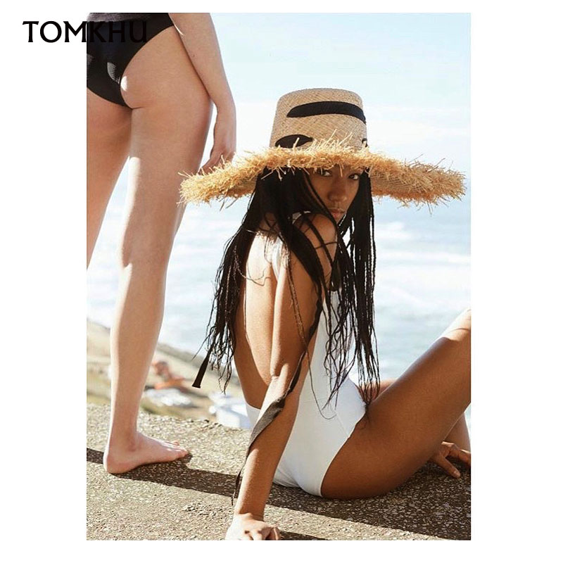 새로운 패션 블랙 붕대 리본 여성 라피아 원시 밀짚 모 - Women'S Fashion Kentucky Derby 리뷰 및 가격