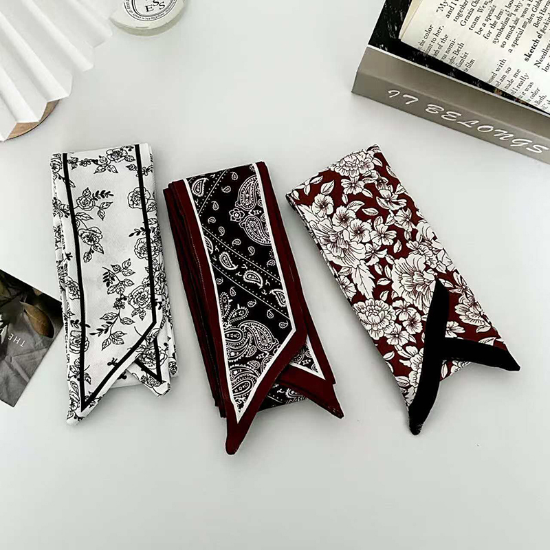 럭셔리 패션 여성용 스키니 실크 스카프 롱 헤어 스트립 - Women Fashion Necktie 리뷰 및 가격