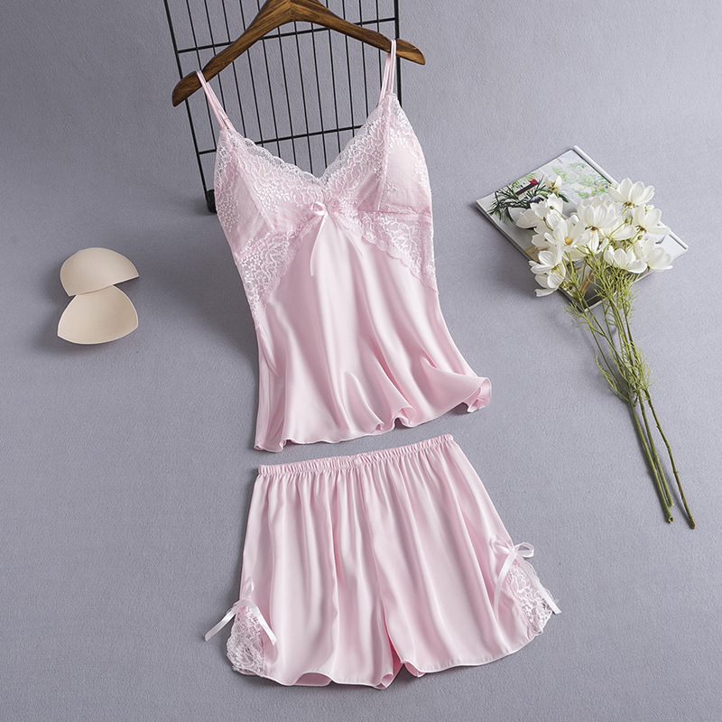 캐미 & 반바지 수면 세트 여성용, 섹시한 레이스 잠옷 - Lace Trim Cami 리뷰 및 가격